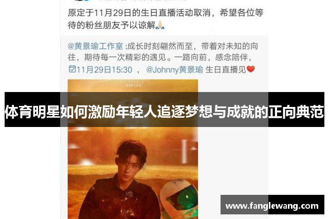 体育明星如何激励年轻人追逐梦想与成就的正向典范